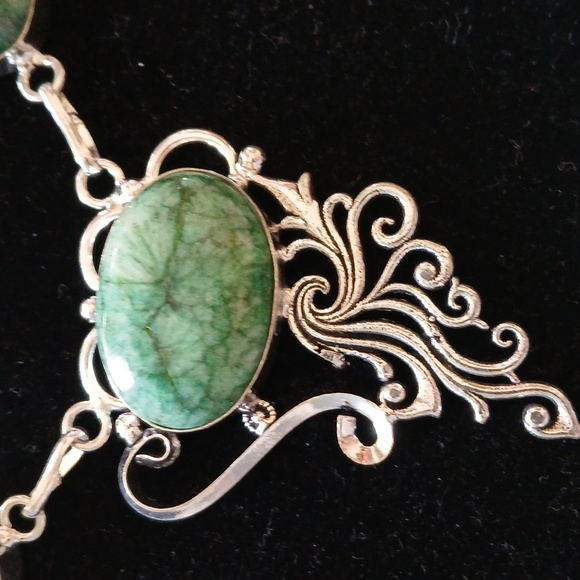 New Solar Quartz Agate 925 Silver Necklace. - Picture 6 of 12